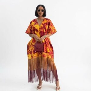 Adoma Fringe Kaftan