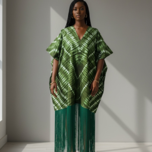 Olive Fringe Kaftan